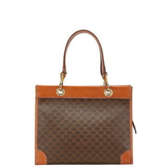 Celine Macadam Handbag Brown Leather s - Picture 1 of 11